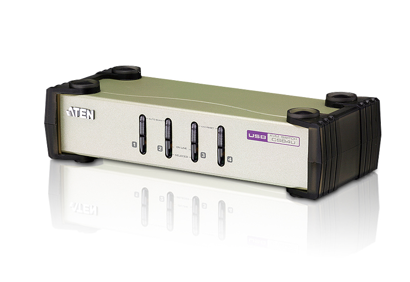 CS84U Cubiq 4 port usb & ps/2 kvm switch ATEN Santreyd  - Вид №1