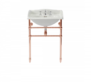 Gentry Home Таз большой белый Victorian Розовое золото GH101618