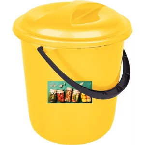 Ведро с крышкой Fun Summera 7 л полипропилен цвет желтый