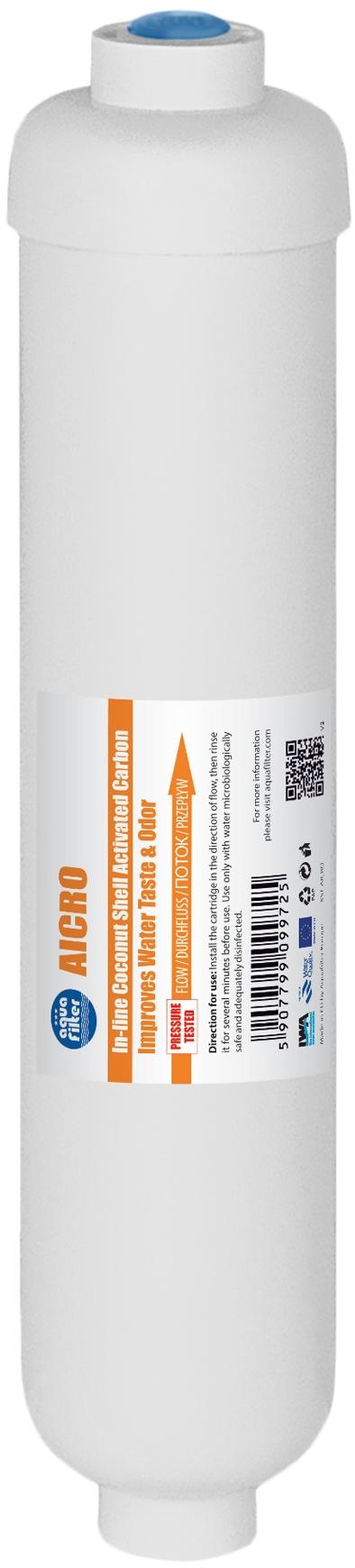 Линейный угольный картридж 2"х10" Aquafilter AICRO резьбовой, 710 