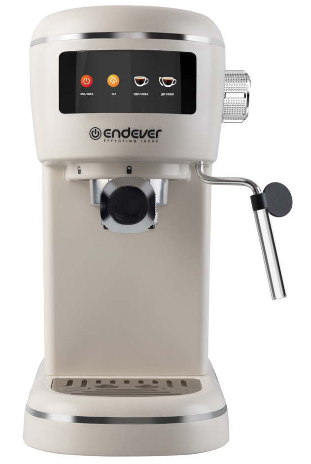 9091969 Кофеварка рожковая Endever Costa-1096 бежевый STDN-0121897 - Вид №1