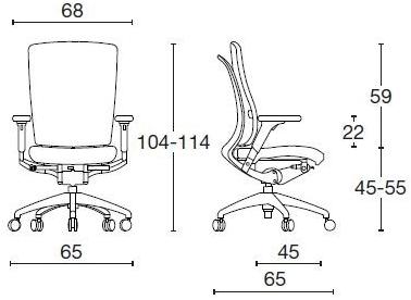 Diemme Офисный стул из ткани с 5 спицами и подлокотниками Style sun-id-1471703 - Вид №5