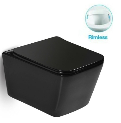 SL-5004MB Унитаз подвесной безободковый чёрный LAB.Space 