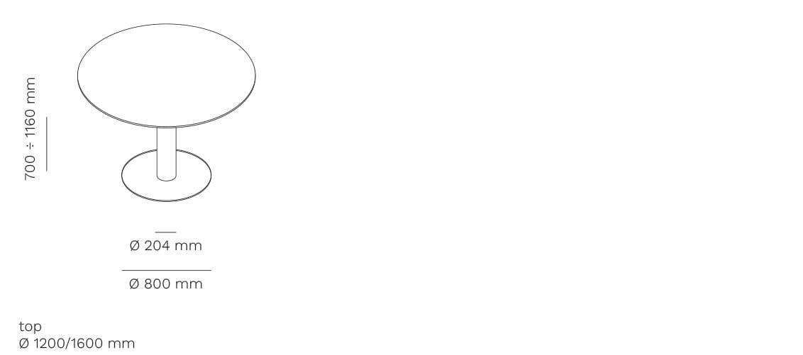 Круглый стол для совещаний с регулируемой высотой Mara Follow ARCH-00032059 - Вид №5