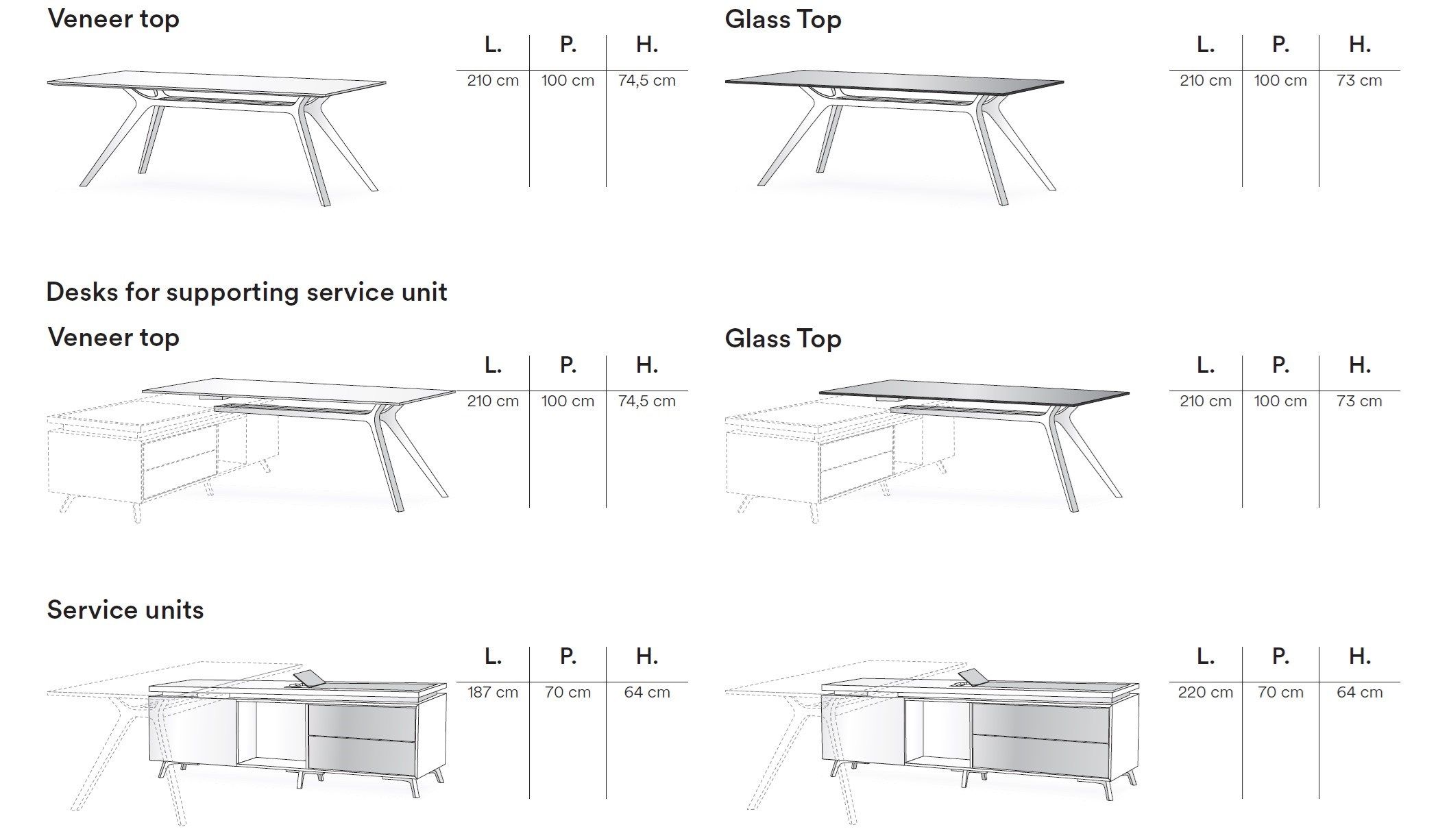 Прямоугольный секционный стол из дерева и стекла FREZZA Dr ARCH-00118532 - Вид №6