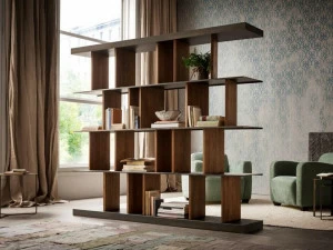 ELITE TO BE Книжный шкаф двусторонний с вращающимися деревянными полками