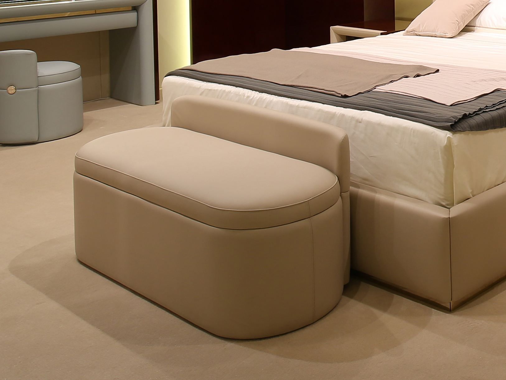 Кожаная мягкая скамья Turri ARCH-00061313 - Вид №1