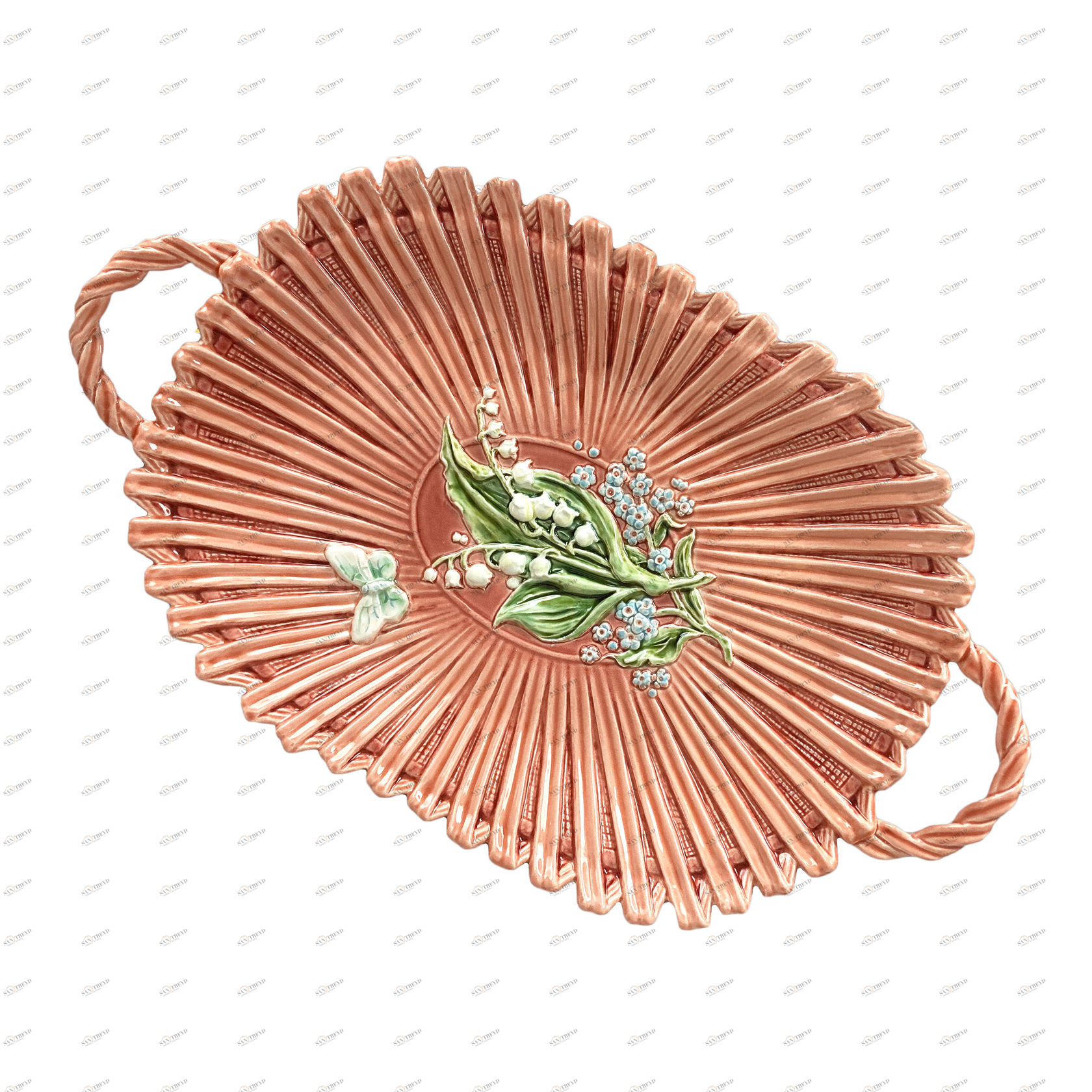 Хлебница (роспись) Розовые ландыши PROVANSFAIENCE sun-id-994482