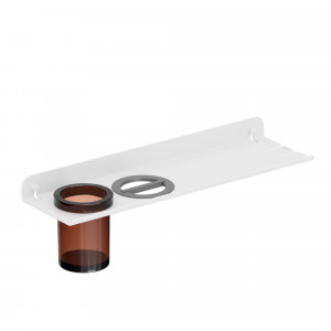 184989 Полка с держателем для стакана и выпрямителя для волос 45 см цвет Белый Sonia QUICK Испания