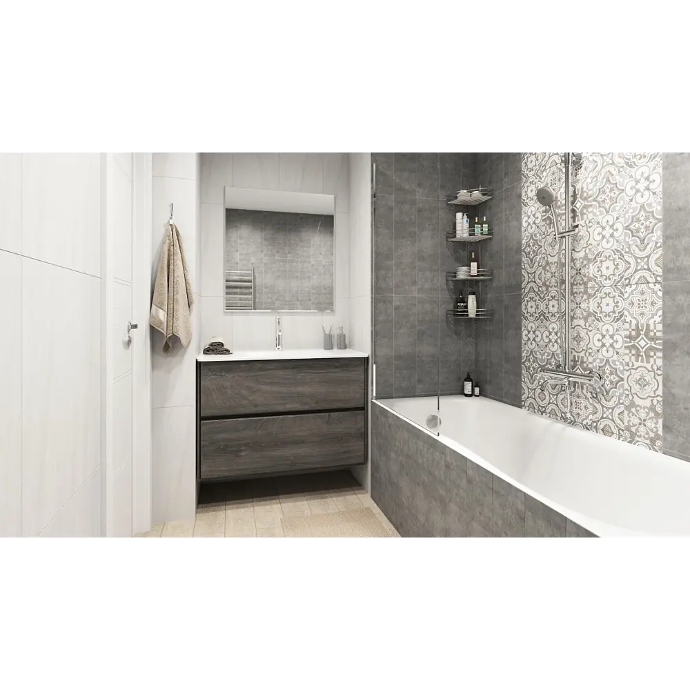 Плитка настенная Loft 25х35 см 1.4 м² цвет серый BELANI STLM-2107604 - Вид №5