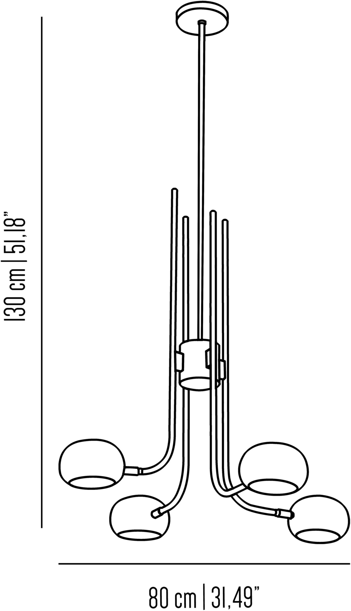 Il Bronzetto Люстра из латуни Blossom Tul_01 - Вид №2