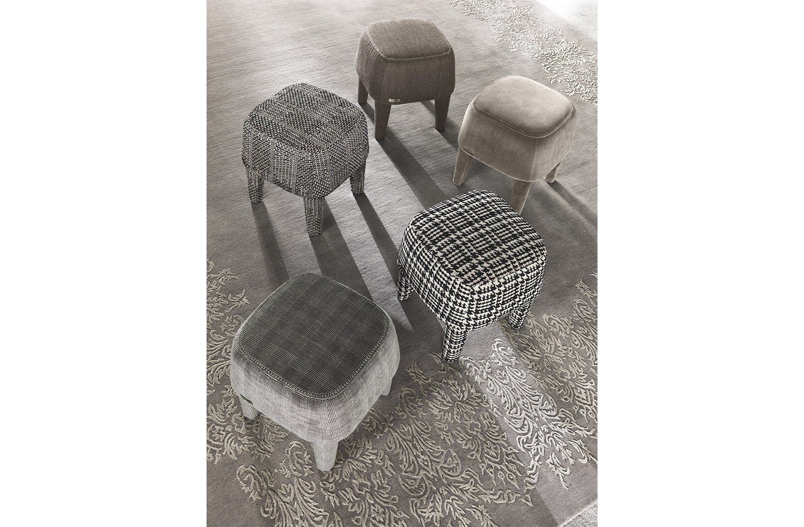 Квадратный пуф из ткани Gianfranco Ferré Home мини ARCH-00102724 - Вид №5
