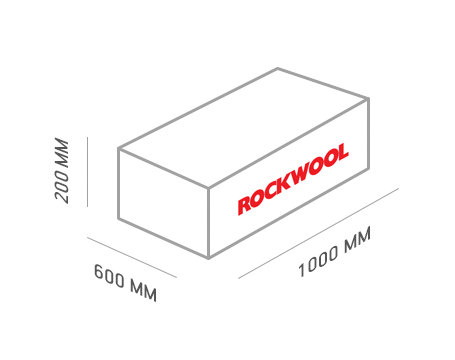 Утеплитель Rockwool РОКФАСАД 1000х600х100 мм (1,2м2;0,12м3) 14100 - Вид №3