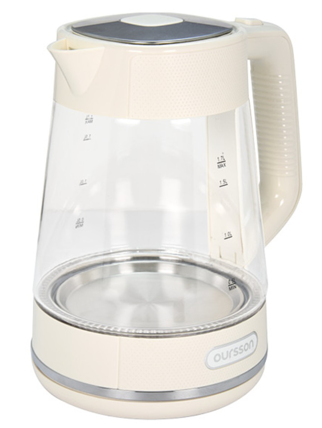 9081580 Электрочайник Oursson KE1747G/IV бежевый STDN-0136653 - Вид №1