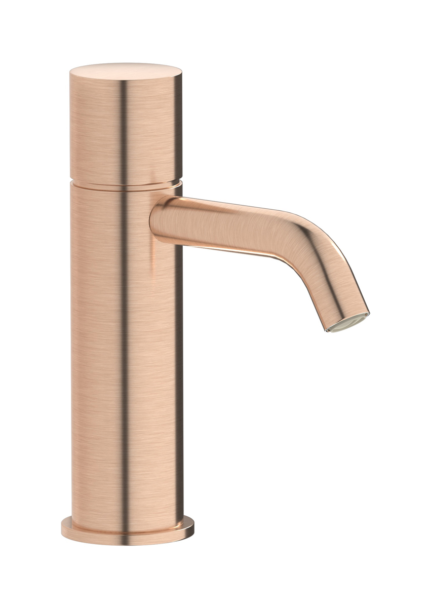 Смеситель для раковины на 1 отверстие в комплекте с донным клапаном WE ARE IB rr200sr Brushed Rose Gold Brera