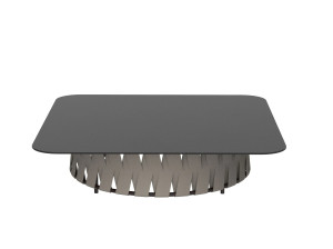 Низкий садовый столик с квадратным верхом из Дектона