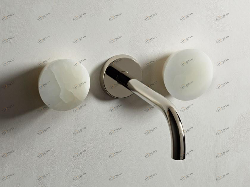 The Watermark Collection Смеситель для раковины на 3 отверстия с переключателем на камень Zen Zen07 Santreyd