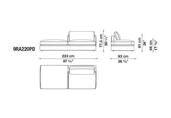 Ткань диван B&B Italia Ричард ARCH-00082196 - Вид №19