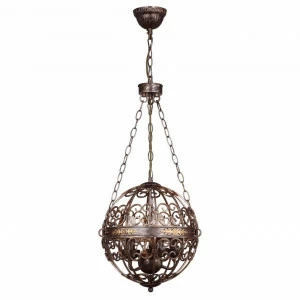 Подвесная люстра Favourite Terra 1745-5P FAVOURITE ДИЗАЙНЕРСКИЕ, TERRA BROWN, ШАР 057226 Коричневый