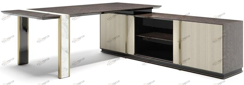 Capital Collection Прямоугольный деревянный стол с ящиками Lincoln sun-id-1367960