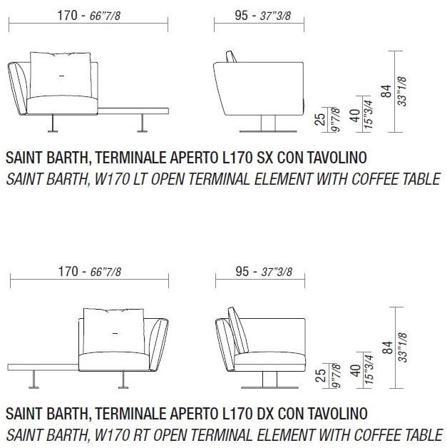 ESTEL GROUP Модульный диван со съемным чехлом из ткани Saint barth sun-id-1511552 - Вид №7