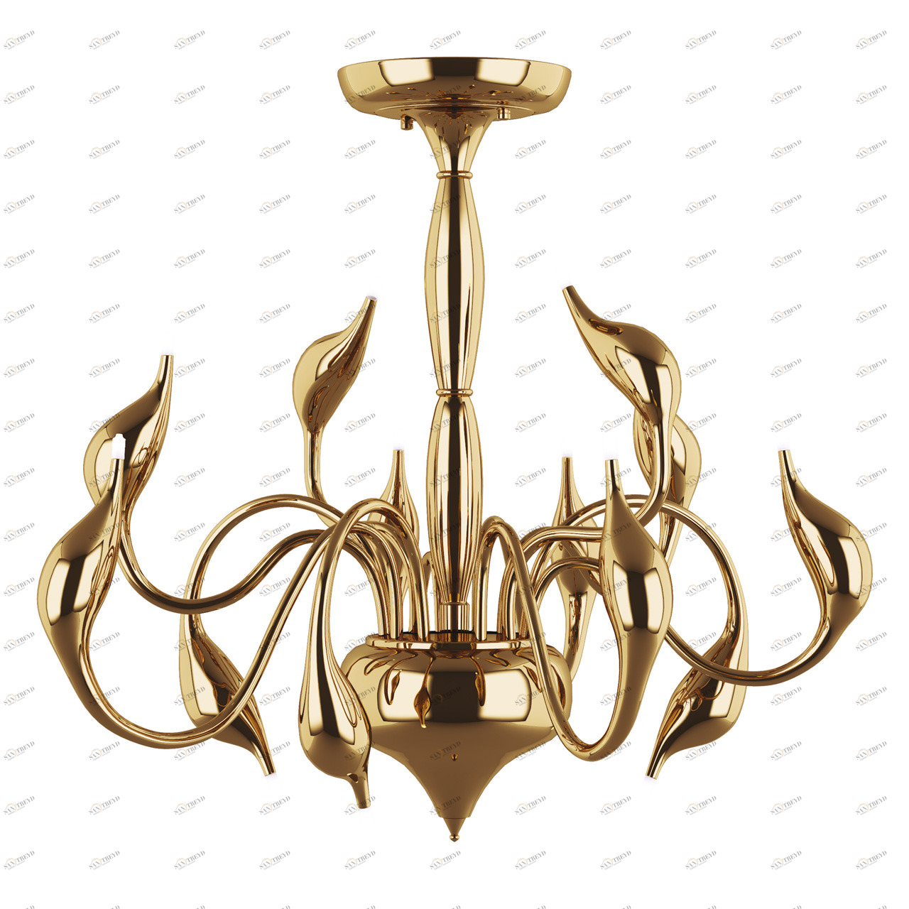 Потолочная люстра Lightstar Cigno Collo 751022 LIGHTSTAR ДИЗАЙНЕРСКИЕ, CIGNO COLLO 058245 Золотой 