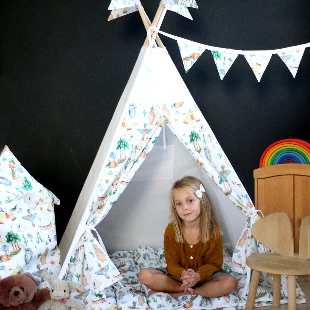 Вигвам Native Party с окном,карманом и флажками VAMVIGVAM NATIVE PARTY 281908 Белый Santreyd  - Вид №2