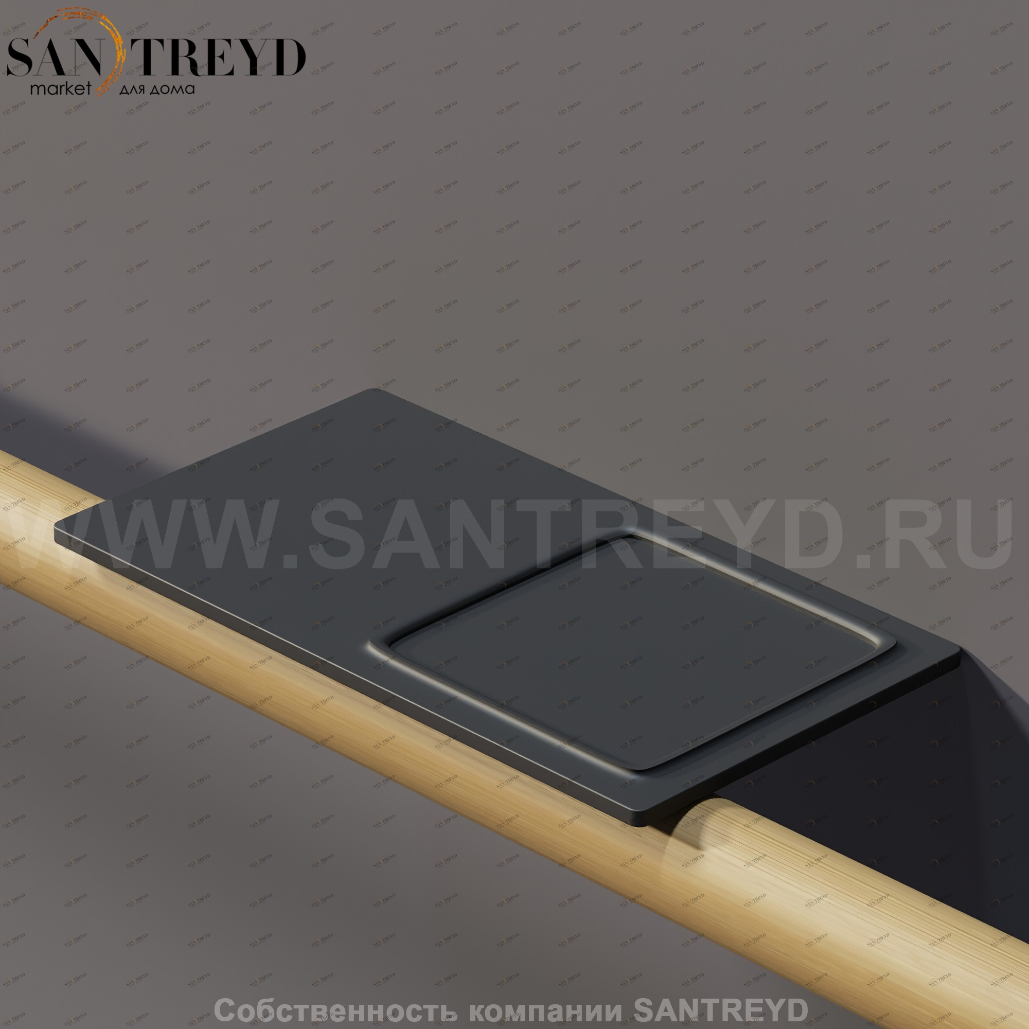 Agape DOT LINE Полка с мыльницей черная ADTL0466.N ADTL0466N