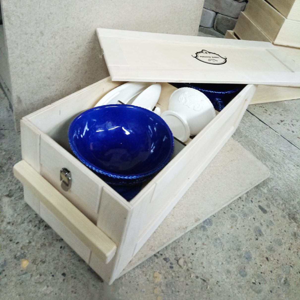 Винный набор (4 предмета) Белый PROVANSFAIENCE sun-id-994735 - Вид №2