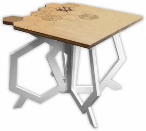 LAS Низкий квадратный журнальный столик из мдф