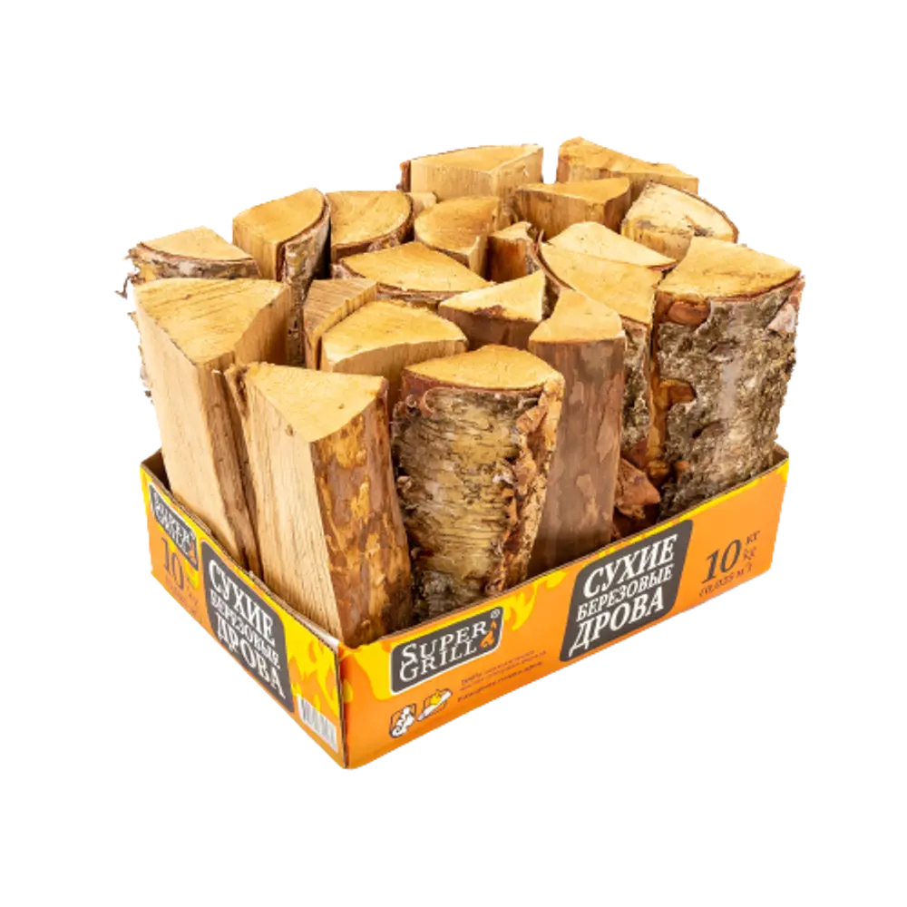 Берёзовые дрова SuperGrill для камина и гриля - сухие, 10 кг 85033950 STLM-0057786 - Вид №2