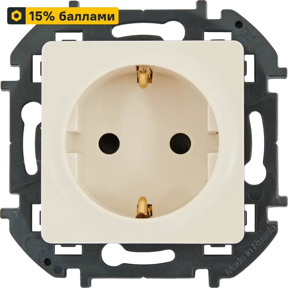 LEXMAN Lilian: Розетка скрытого монтажа с защитными шторками в цвете слоновая кости 86761370