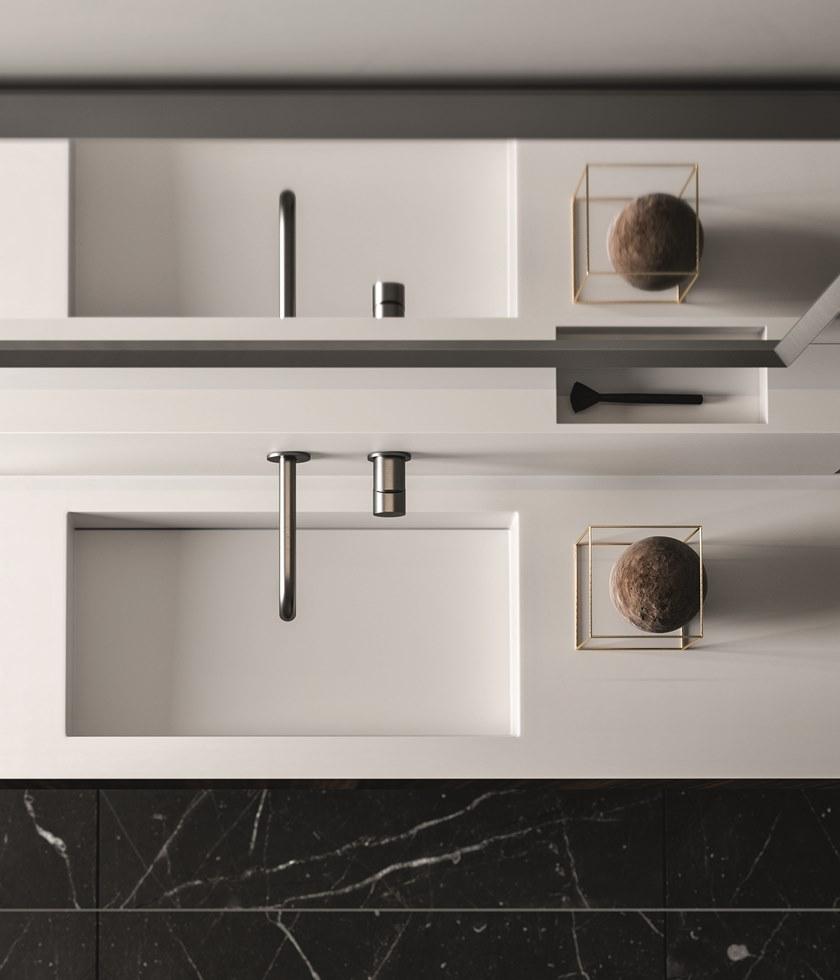 Cerasa Подвесная тумба под умывальник из фанерованной древесины с ящиками Nerolab sun-id-1413382 - Вид №1