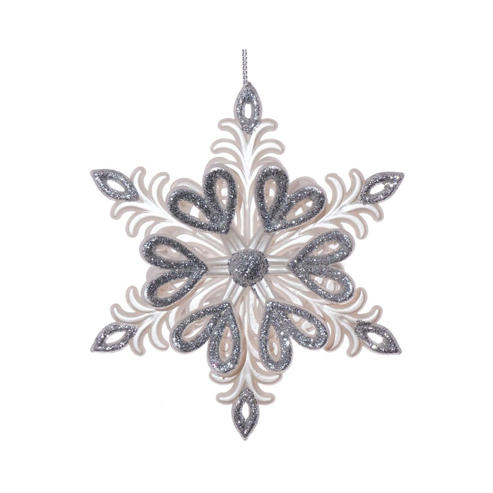 254585 Новогоднее украшение "Снежинка" №08 13 х 3 х 14.5 см Santreyd 