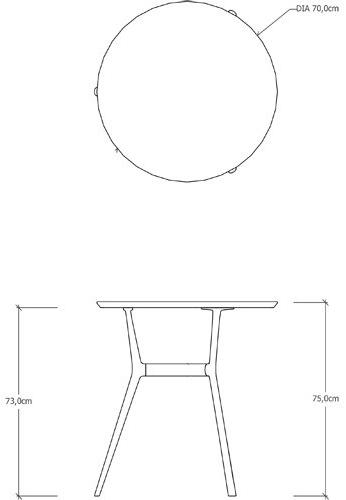 TRIBÙ Круглый садовый стол из алюминия с порошковым покрытием Branch 07661/07660 - Вид №5