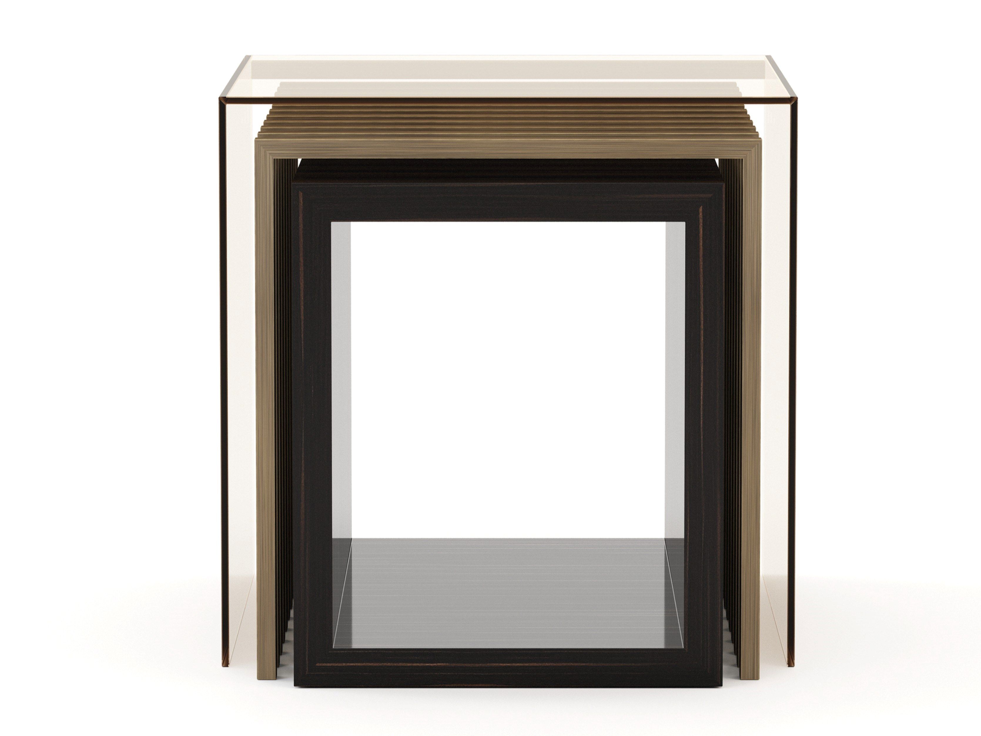 Прямоугольный журнальный столик из дерева и стекла Stylish Club His &amp ARCH-00103939 - Вид №3