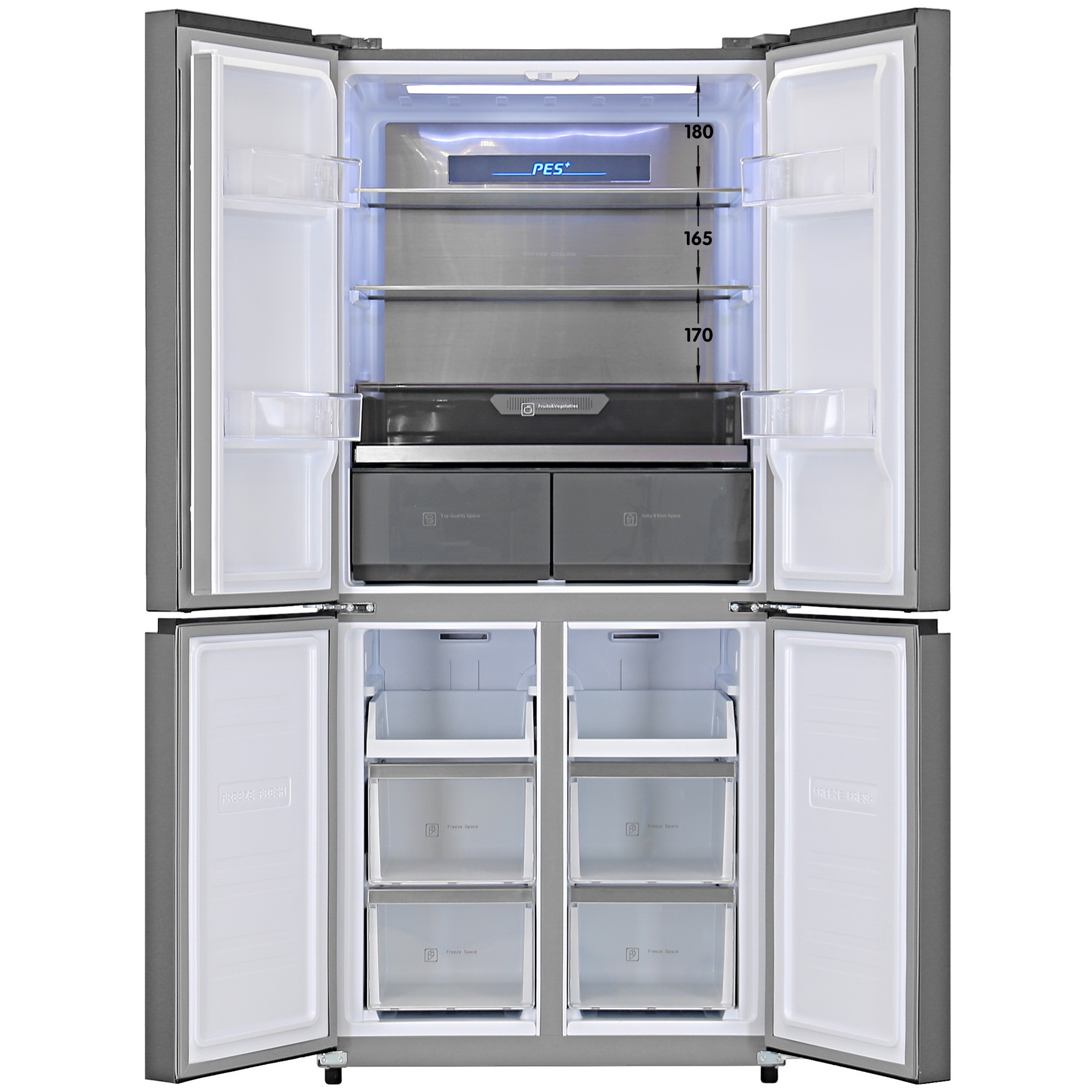 5099641 Холодильник многодверный   DEXP MCr4-51AKA серый STDN-0128491 - Вид №1