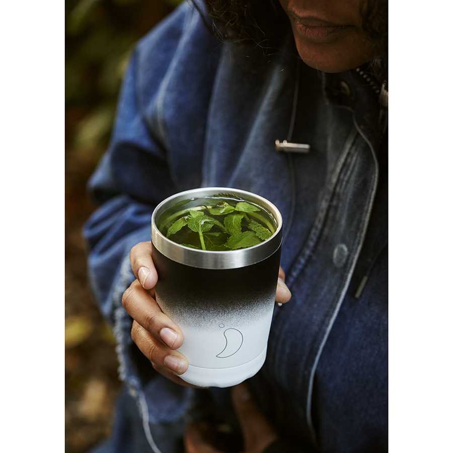 C340GRMOBW Термокружка coffee cup, 340 мл, черно-белая Chilly's Bottles  - Вид №3