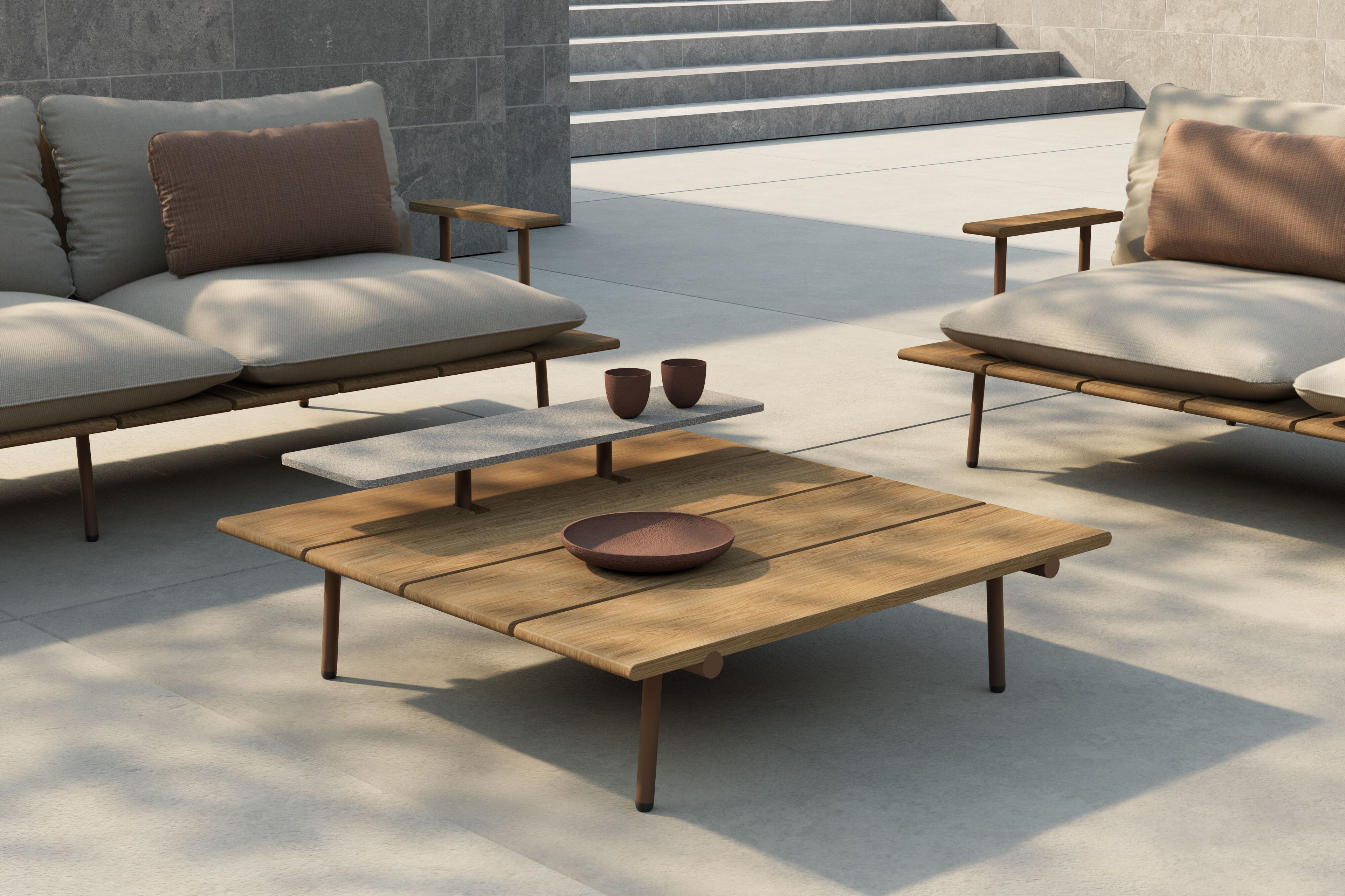 Садовый столик iroko с полкой Bivaq нами ARCH-00115006 - Вид №3