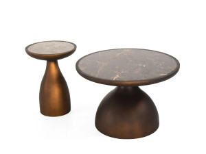 Круглый журнальный столик из смолы