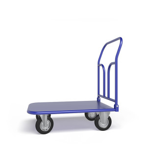 Платформенная тележка ТПСР 3 М (г/п 500 кг, 800x500 мм, колеса черная резина 200 мм, складная ручка)