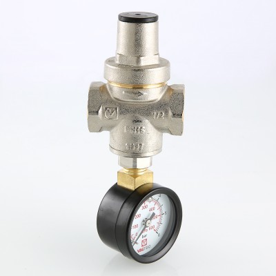 VT.088.N.0455 Редуктор давления поршневой с манометром Valtec 1/2"  - Вид №8