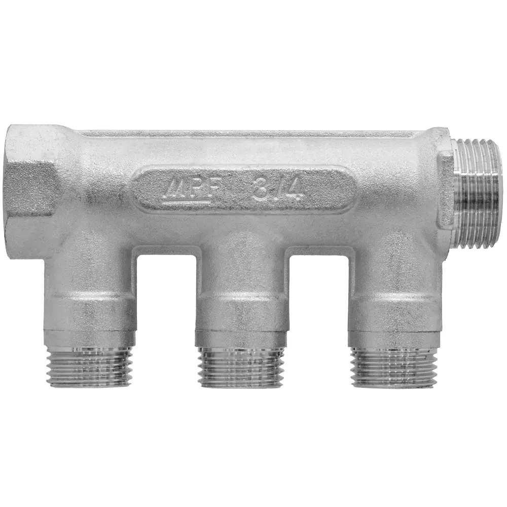 Коллектор с кранами MPF на 3 выхода 3/4"x1/2" наружная резьба 87886411 STLM-2117350  - Вид №4