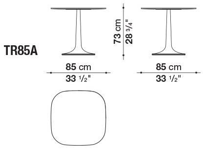 B&B Italia Outdoor Садовый стол из бетона квадратный Fiore sun-id-1435714 - Вид №2