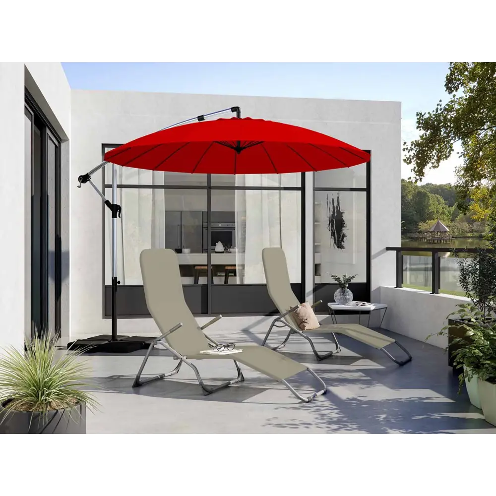 Зонт садовый Naterial Sinae 2.9 м красный с подставкой STLM-2128175 - Вид №4