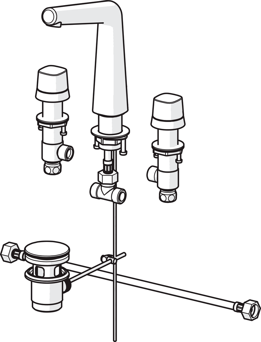 Oras 3055 Смеситель для умывальника 3055 Inspera Хром  - Вид №2