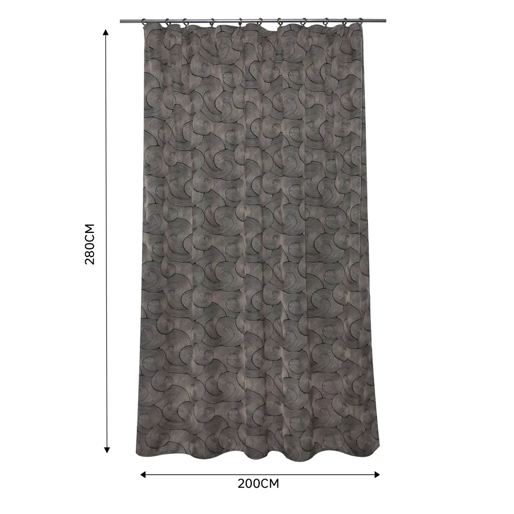 Штора на ленте Inspire Tolewa 200x280 см цвет черно-золотой 83561980 STLM-2108976  - Вид №2