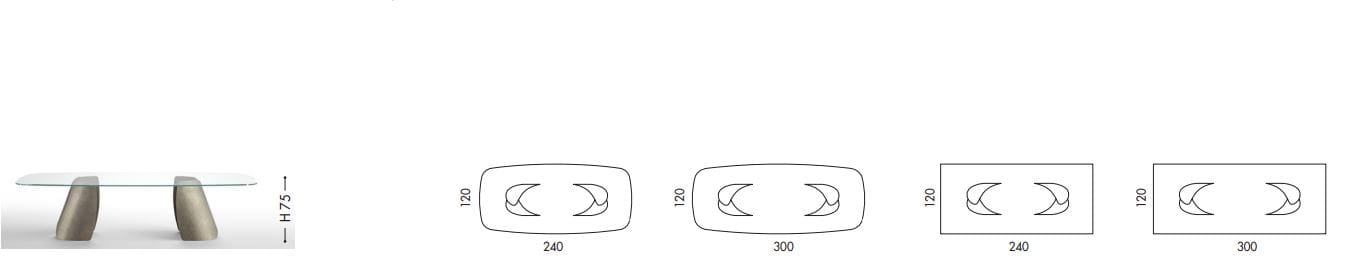 Прямоугольный стол с хрустальным верхом EFORMA жемчуг ARCH-00122237 - Вид №3
