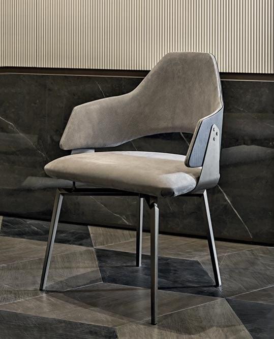 Shake Стул из нубука с подлокотниками Chloe sun-id-1374245 - Вид №2