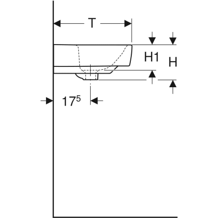 500.928.00.1 Раковина Geberit Renova Compact Geberit  - Вид №4